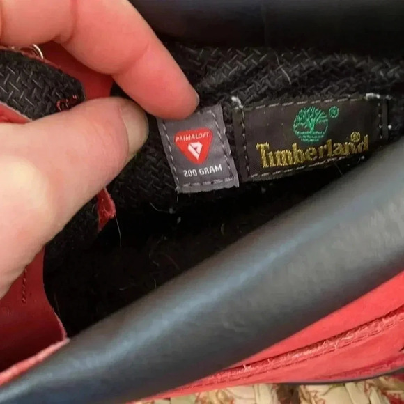 Timberland waterproof red  leather boots - Picture 5 of 6